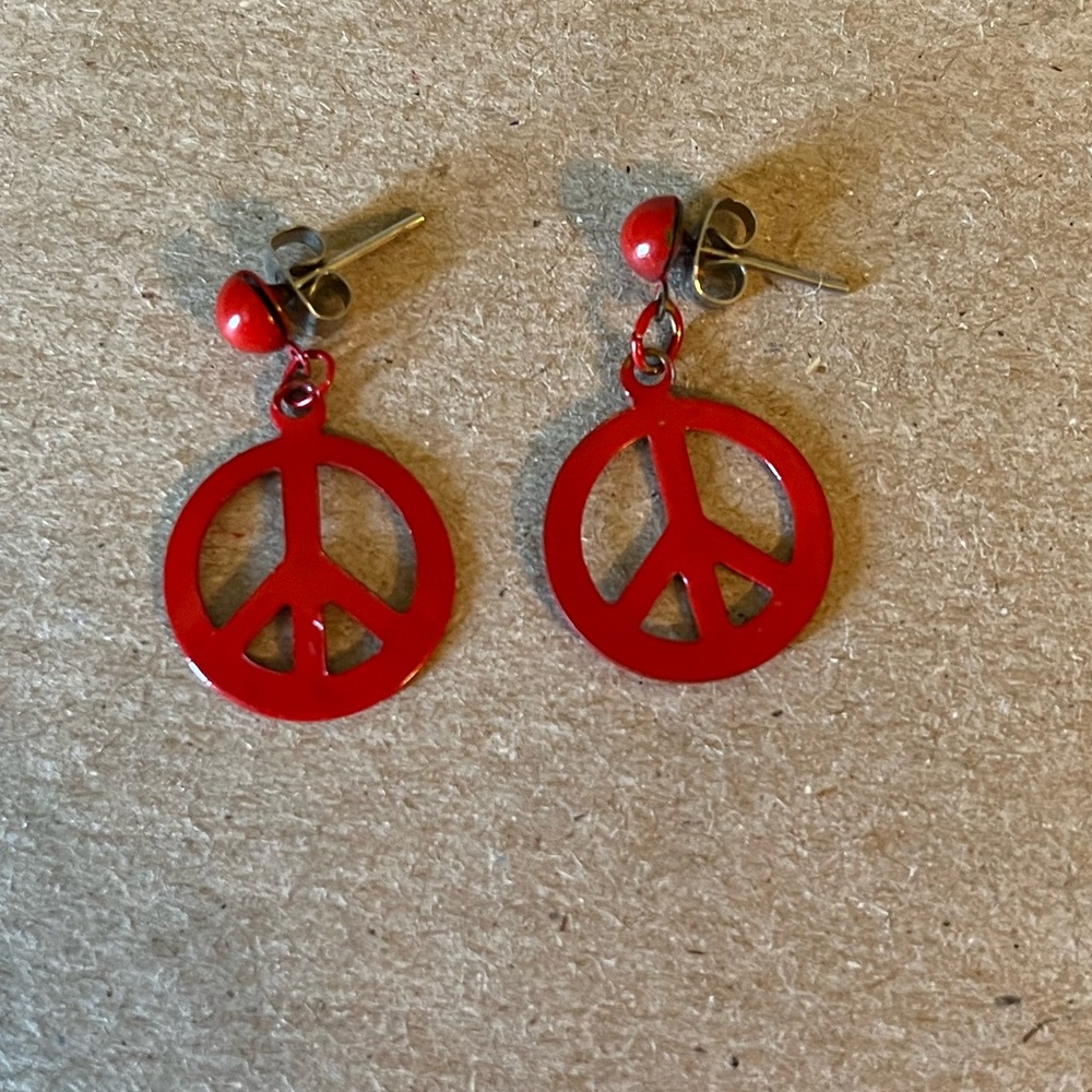 Peace sign earrings